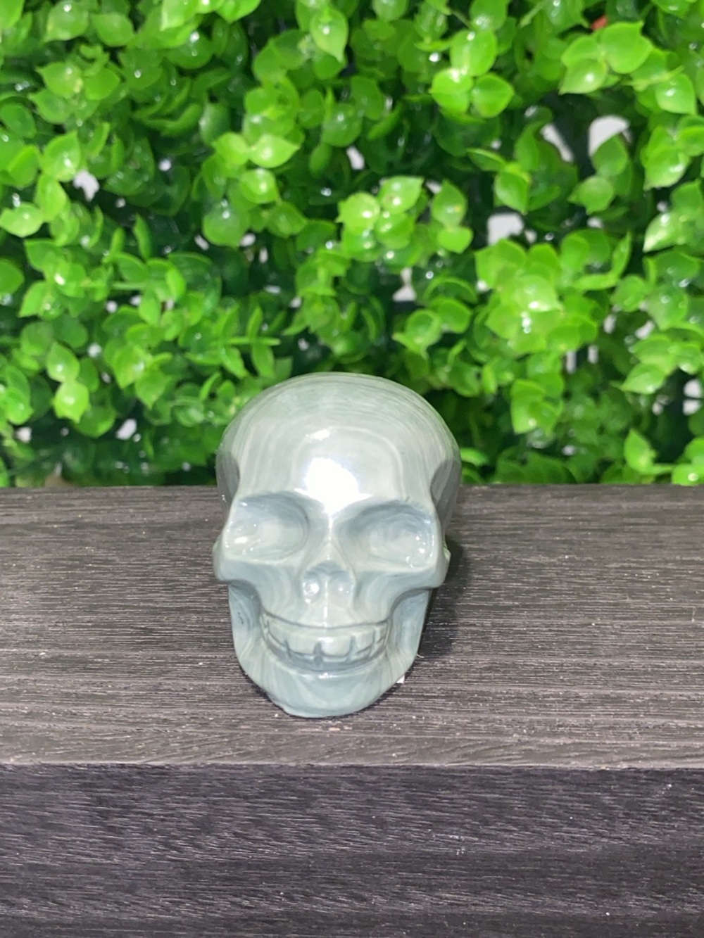 Green  jadite skull